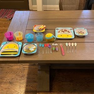 Skip Hop Zoo Plates/Bowls + spoons/snack cups